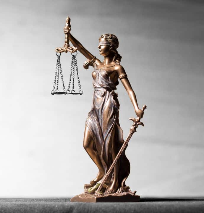 Themis statue, symbol of law and justice
